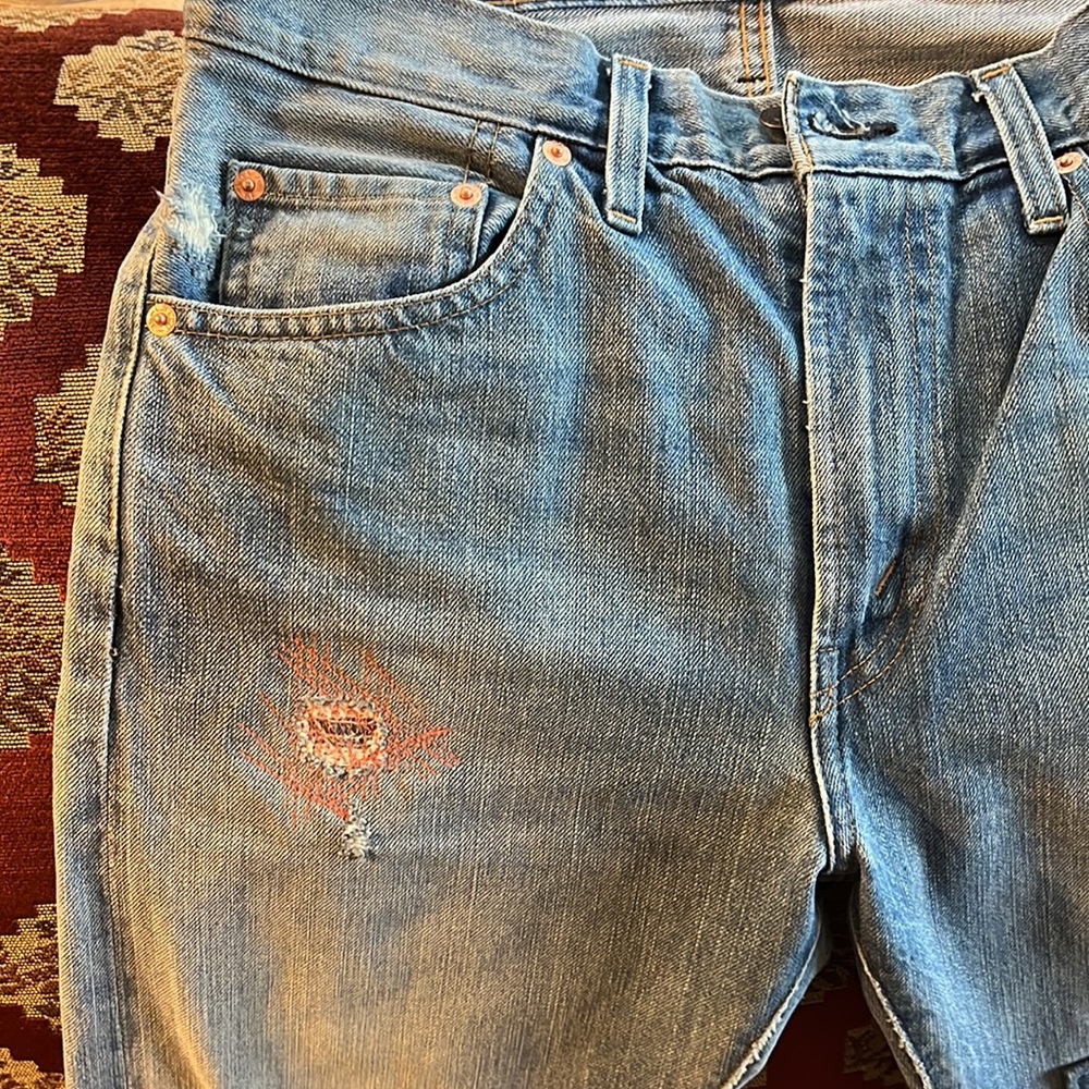 Patchwork/Distressed Levi’s - image 3